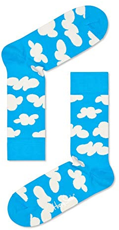 Happy Socks Cloudy Sock, farbenfrohe und verspielte, Socken für Männer und Frauen, Blau (36-40)