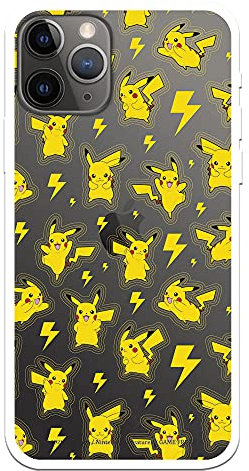 LA CASA DE LAS CARCASAS Schutzhülle für iPhone 11 Pro - Pokémon Pikachu Muster - Silikon - Hochleistungsschutz
