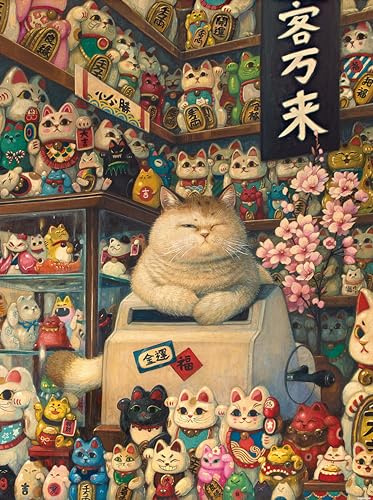 Pintoo Jigsaw Puzzles 1200 Teile für Erwachsene - Phoenix Chan - Maneki Neko's Shop Schönes Kunststoff-Puzzle für Wohnkultur Zero Dust Einfache Lagerung [H2696]