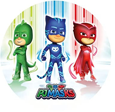 Tortenaufleger PJ Masks, rund 20cm Fondantpapier PREMIUM