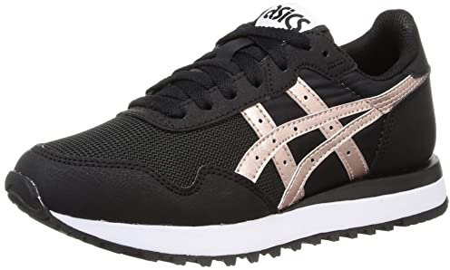ASICS Femme Tiger Runner II Sneaker, Or Rose Noir, 35.5 EU