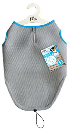 ALL FOR PAWS Chill Out Cooling Vest, Medium | Reflects Heat, Soak in Cold Water & Wring to Use, Helps Reduce Body Temperature, Keeping Dogs Cooler in Summer Months