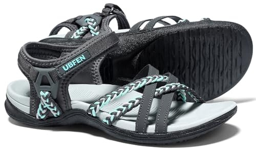 UBFEN Womens Hiking Sandals with Comfortable Arch Support
