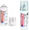 Edding 5200 spray permanente, blanco tráfico brillante, 200 ml, pintura acrílica para decorar + spray permanente de imprimación para plásticos, 200 ml