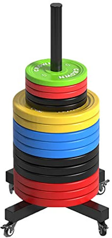 Hantel Ständer hantelscheiben Beweglich Olympische Hantelscheibe Halterung, Schwarz Stapelbar Kurzhantel-Stoßstangen-Platten Organizer-Halter, Haus/Garage/Fitnessraum Verwendung ( Size : 4.8cm )