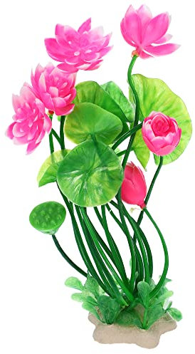 VOCOSTE 1pcs Fish Tank Aquarium Decorations Plants, Pink 8.27