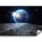 murando Fototapete Premium-Vlies 100x70cm Foto Tapete Schlafzimmer Wohnzimmer Moderne Vliestapete XXL Wandtapete Motivtapeten Bildtapete 3d Effekt Wand Dekoration Flur Kosmos Mond Erde f-A-0274-a-a
