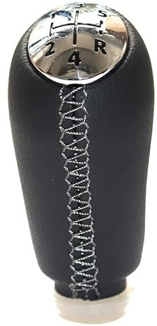 Schaltknauf Kopf Getriebeabdeckung Schalthebel Stick Für Dacia Für Logan Für Lodgy Für Getriebegriff Schalthebelknauf Schaltknauf (Farbe : Black Leather)