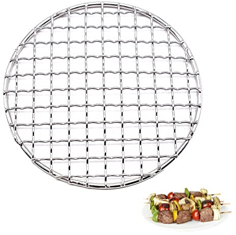 YAXIDAEVER Grille de refroidissement ronde en acier inoxydable,Grille ronde pour barbecue Filet pour barbecue en acier inoxydable- 15cm