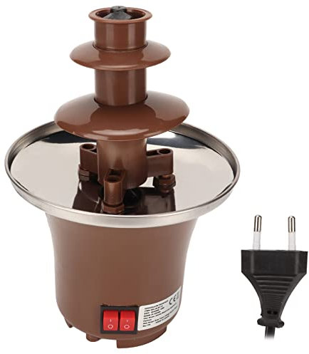 ANKROYU Fontaine à Chocolat, Fontaine à Chocolat Chauffée à 45°c à 3 étages, Mini Fontaine à Chocolat Portable De 45w Pour Les Fêtes, Les Mariages Et Les événements, Prise Eu 220v
