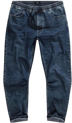 JP 1880 Herren große Größen Menswear L-8XL Schlupfjeans FLEXNAMIC®, Denim, Modern Fit, 5-Pocket, Dirty Denim Dark Blue Denim 3XL 820657903-3XL