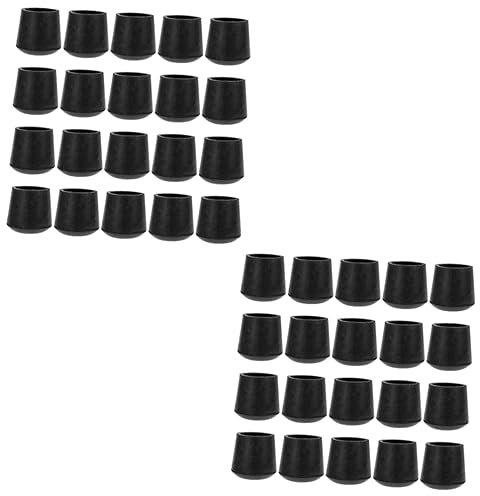 Sosoport Stühle 40 Stück Trampolin-Antirutschmatte Schwarzer Stuhl Hocker Stuhl Schwarze Möbel Silikon-Fuß Trampolin-Ersatzmatte Möbel-Fußkappen Haushalts-Trampolin-Teile Barhocker Stühle