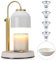 Adjustable Candle Warmer Lamp Uk With Timer & Dimmer, White Electric Wax Burner, Scentsy Candle Heater For Indoor Bedroom Hallway Decor, Flameless Aroma Warming Light, Work From Home Accessories