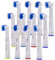 ZZ-Clan - Ersatzbürsten kompatibel mit Oral B Aufsteckbürsten für elektrische Zahnbürsten -Bestleistung- Kompatibel mit OralB Precision Clean, Vitality, Oral-B Professional Aufsätze (12 Bürstenköpfe)