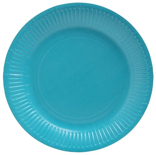 Pro Nappe - Réf. 79216i - 20 Assiettes - diamètre 23 cm - carton - turquoise