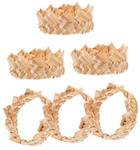CIYODO 6pcs Straw Napkin Rings Boho Napkin Rings Rustic Napkin Rings Banquet Napkin Holder Rustic Serviette Ring Woven Napkin Holder Water Hyacinths Napkin Ring Napkin Decor