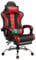 Yaheetech Silla de Oficina Silla Gaming con Reposapies Silla Ergonómica con Ruedas Silla Ordenador Ajustable Silla con Soporte Lumbar Capacidad MAX 136 KG Rojo