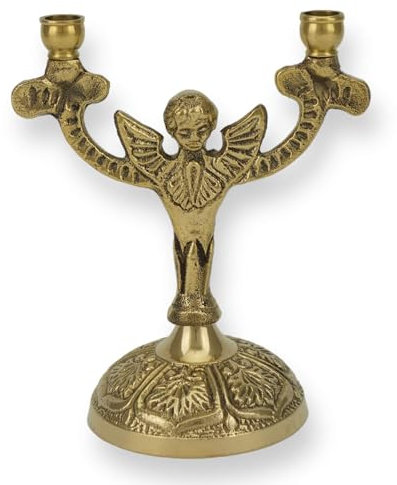 Engel-Design Messing Kerzenhalter – Home Icon Altar, Gebetsecke
