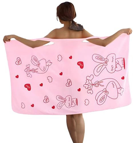 Générique Serviette de Bain Femme Absorbant et Confortable Peignoir de Sauna Spa Séchage Rapide Robe de Chambre Sortie de Bain en Peluche Serviette de Sauna Court Bathrobe avec Poches