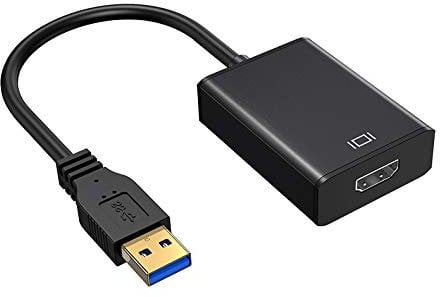 USB to VGA Adapter, USB 3.0/2.0 to VGA Audio Video Converter, HD 1080P Graphics Cable for PC, Laptop, Monitor, HDTV, Compatible with Windows XP/7/8/8.1/10 (Not Compatible with Mac/Vista/Windows 11)