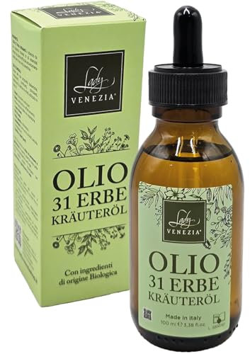 Sicignano | Fragranza per Bruciatore, Massaggi, Crema Viso - Olio Essenziale Kräuteröl 31 Erbe – 100 ml – Aroma Naturale per Deodorare e Igienizzare la Casa