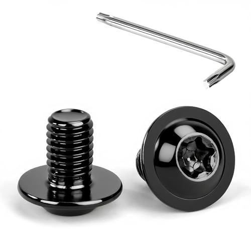 Tunejoy Viti a Testa Bombata Torx Nero con Flangia M8 x 12 mm Vite a Testa Esagonale Bulloni in Acciaio Inox A2 V2A Viti a Brugola con Chiavi a T40 Filettatura Completa 20 Pezzi