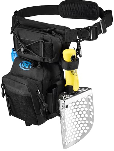 CKG Leg Bag Tactical Pouch for Metal Detecting, Drop Leg Bag, Waterproof Metal Detector