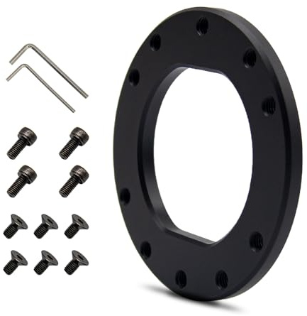 Tanlenki Simube 70mm Bolt Pattern to Fanatec QR2 Adapter Plate for Steering Wheels - CNC Machined Aluminum Alloy with Anodized Finish, Compatible with QR2/QR2 Pro/QR2 Lite