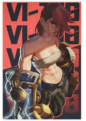 FGFGH Filmposter Vi League Arcane of Legends Vi PowderPoster, 4 Leinwandposter, ungerahmt, 30 x 45 cm