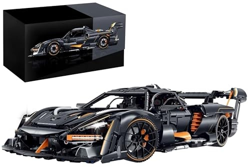 Technik Auto für MacIaren Senna GTR, Modellauto-Bausatz im Maßstab 1:8, Klemmbausteine Rennauto Modellbausatz aus 3803+ Teile, Sportwagen Sammlerstück Geschenke für Autofans (Mit Originalkarton)