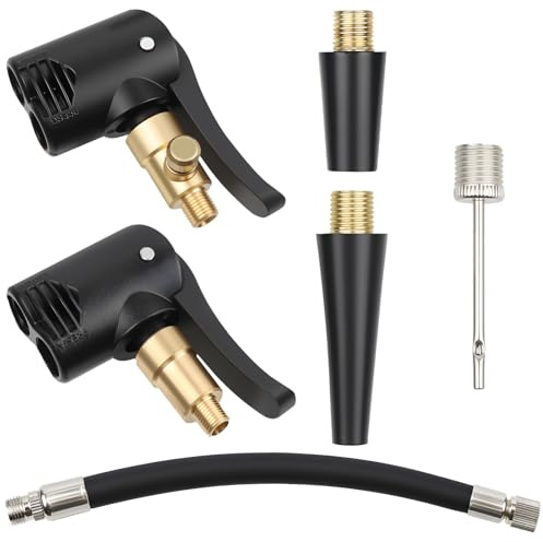 RoyalChic 6 Pcs Französisches Ventil Adapter Messing, für Presta & Schrader | Multifunktionales Autoventil Hebelstecker, Kompatibel mit Bosch EasyPump, Ventiladapter für Autos, Fahrräder, Bälle