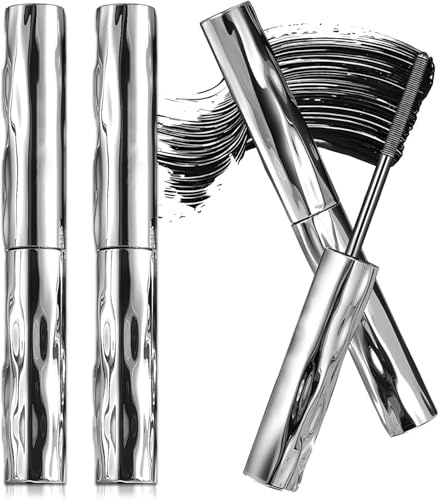 Telescopic Mascara Wischfest & Langlebig,4d Weiß Wimpern Primer & Wimperntusche Wasserfest,Curl Mascara Primer Für Extrem Lange Wimpern,Long-Lasting Wimperntusche Mit Silk Fiber (3pcs)