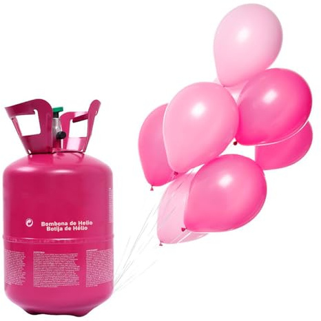 AC - Bombona de helio - Ideal para fiestas, bodas y cumpleaños - Fácil de usar - Capacidad de 7 litros = 30 globos (no incluidos)