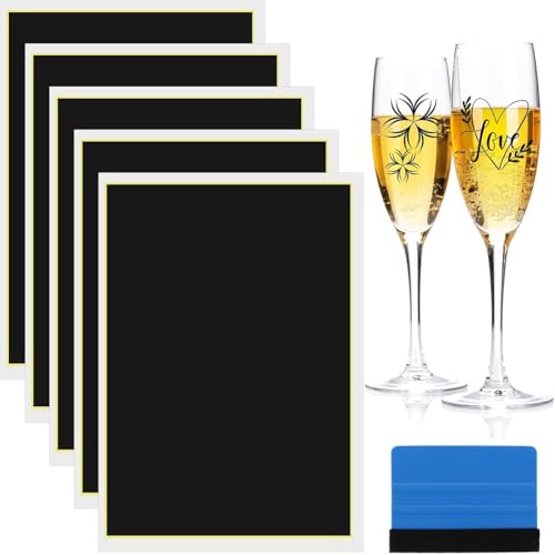 Pinafresa Einfach zu Schneidendes Gravur-Testfokuspapier - 5 Stück Gravur-Markierungspapiermaterial für Glas, Harz, Keramikhandwerk