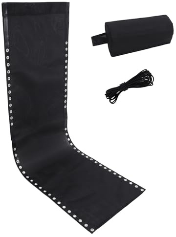 BESTOMZ Ersatzstoff für Outdoor Liegestuhl aus Robustem Stoff Waschbar und Reißfest für Strand Garten und Balkon Praktisches Stuhlzubehör in Schwarz