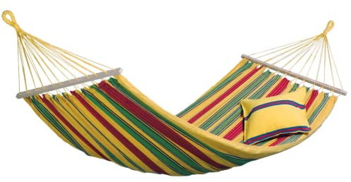 Amazonas EL-1072000 Aruba vanilla Hängematte, Belastbarkeit 180kg, Liegefläche 210 x 120cm