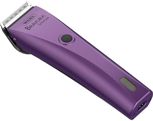 Wahl Professional Animal Bravura Pet, Dog, Cat, and Horse Corded/Cordless Clipper Kit, Purple (#41870-0423)