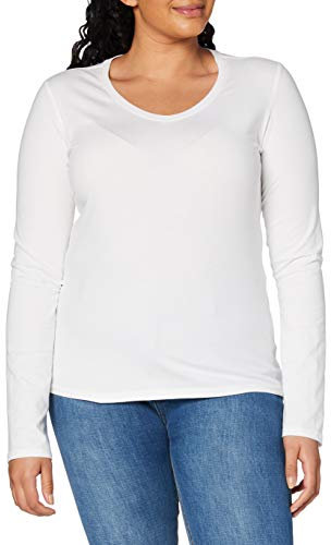 Stedman Apparel Women's Claire/ST9720 Premium Slim Fit Long Sleeve T-Shirt, White, Size 16 (Manufacturer Size:X-Large)