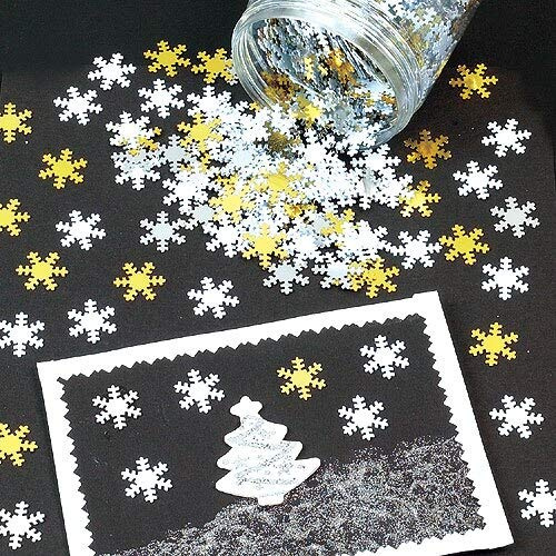 Baker Ross Folienschneeflocken (pro Glas)