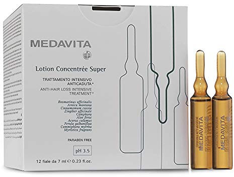 Medavita | Lotion Concentrée, Intensive Super Anti-Fall Behandlung, pH 3,5, 12 Fläschchen x 7 ml