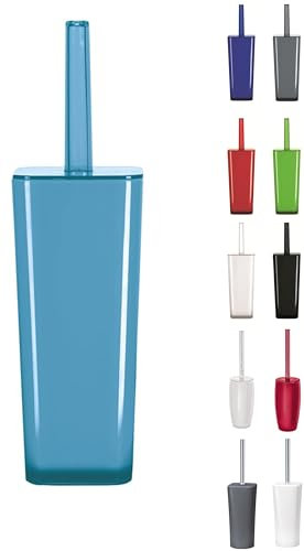 KW Easy Enlcosed Plastic Toilet Brush and Holder (Turquoise)