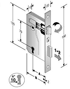 SERRATURA PATENT mm 8x70 E35 BQ GB EAN: 8012947200988