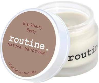Routine. Natural and Aluminum Free Deodorant (2 Fluid Oz.) for Women and Men | BlackBerry Betty | Blackberry, Raspberry & Vanilla (Cream Jar Formula)