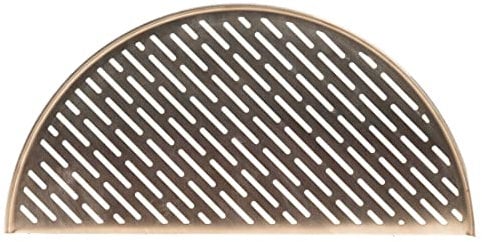 Kamado Joe Classic Joe – Half Moon SS Griglia di Cottura (Pesce e Verdure) Accessorio per griglia, Argento, 50,5 x 26,5 x 3 cm