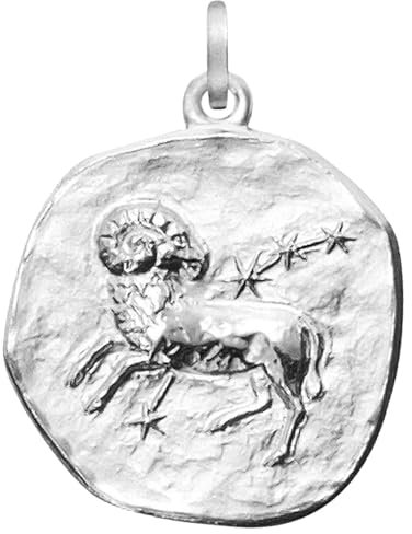 trendor Sternzeichen Widder 925 Silber 20 mm Anhänger Tierkreiszeichen für Damen, Herren und Kinder, 08453-04