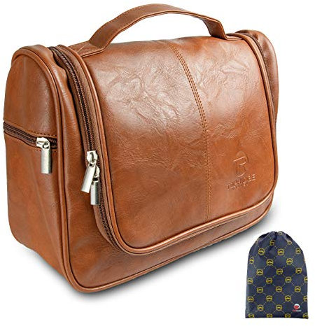 Hanging Toiletry Organiser | Large Wash Bag with Hook | Multiple Compartments | Cosmetic Organiser for Men & Women