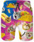 Loveternal Hawaii Badehose 3D Schnell Trocknend Pizza Katze Badehose Lustig Coole Badeshorts für Männer XL