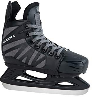HUDORA Kinder & Jugendliche EIS-Hockey Schlittschuh Power Play, Black, Gr. 28-31-Eishockeyschuhe Ice Skates, schwarz, 28-31