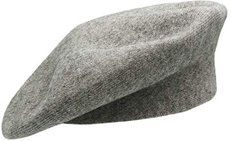 Umeepar Damen Französische Doppelschicht Baskenmütze, Grau