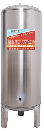 Drucktank Edelstahl, Vertikal-Druckbrunnen-Wassertank-Wasserturm, Haushalt Automatische Wasserversorgung Druckwasserspeicher mit Kugelhahn für Brauchwassersysteme